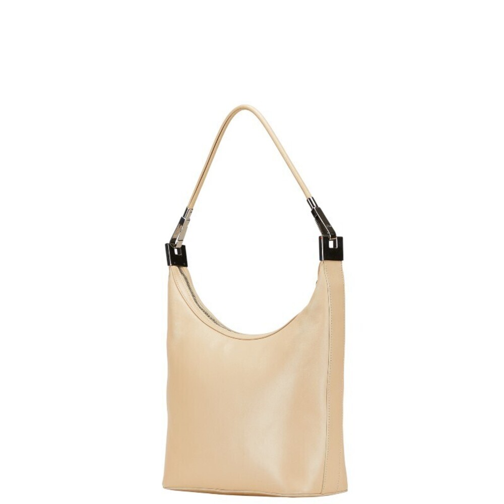 Gucci Beige Bag Shoulder Leather Tan Hobo